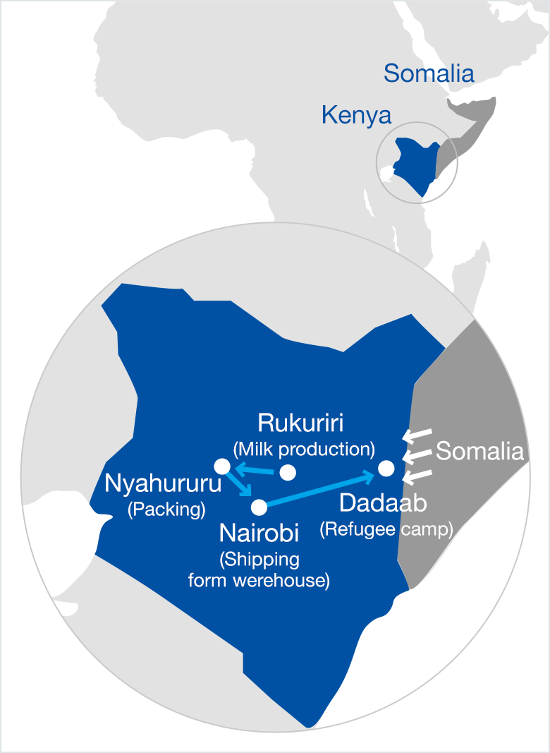 Why does Zensho offer support to Somali refugees?