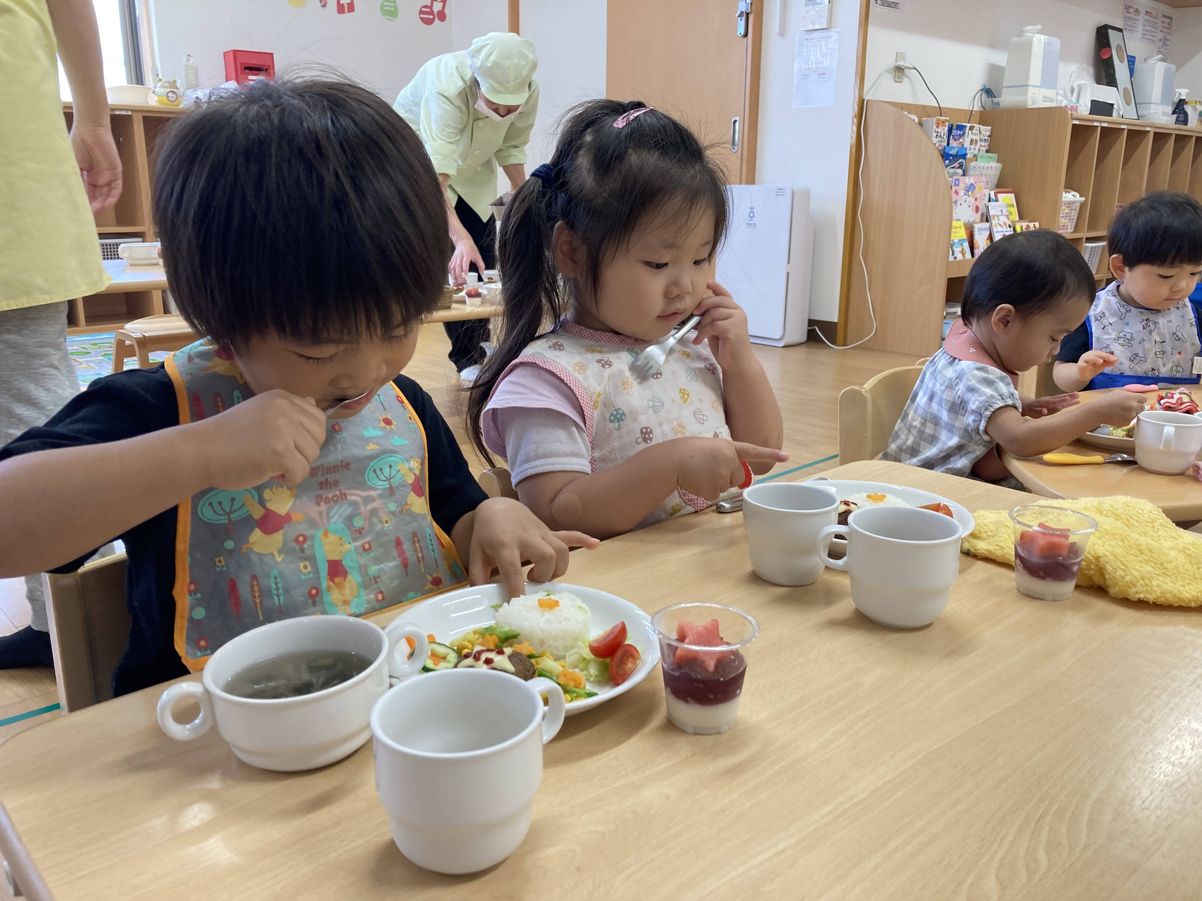 かがやき保育園に季節を感じる「七夕メニュー」登場