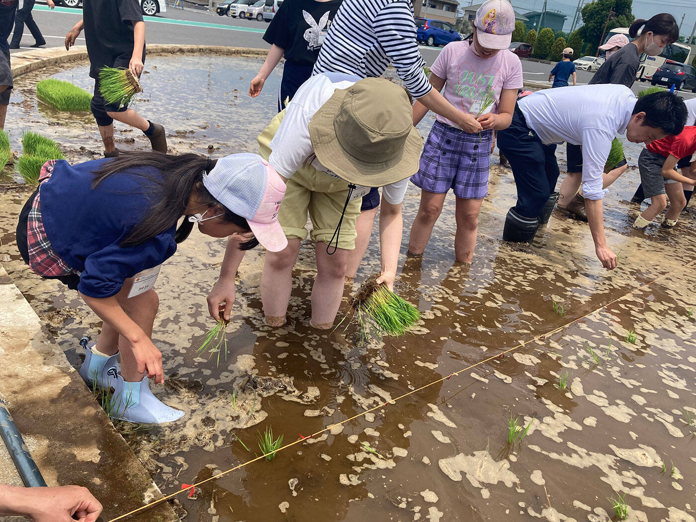 ゼンショーかがやき子ども財団が田植え体験を実施