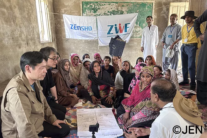 Interviewing the village residents